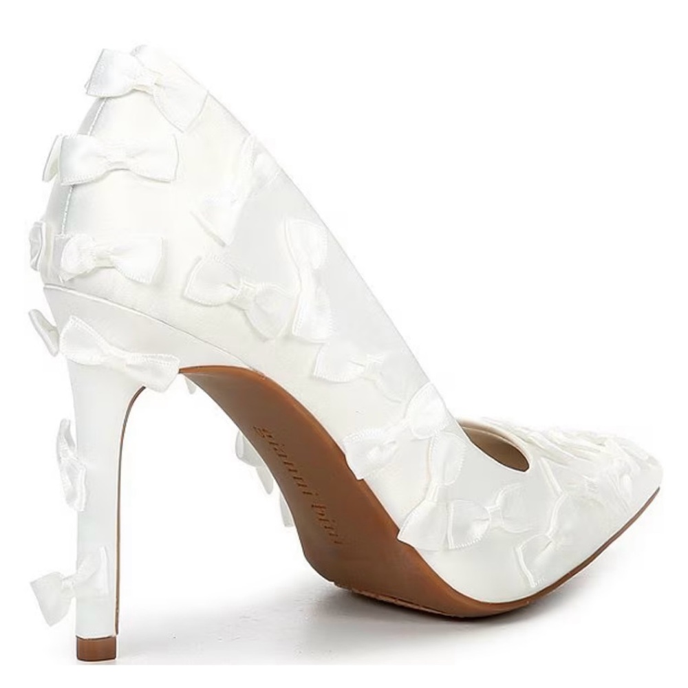 NWT Gianni Bini Bridal Collection Serena Satin Bow Pointed Toe 7 - Picture 3 of 7